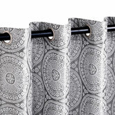 Eminence Jacquard Floral Mandala Semi-Sheer Curtain Panel Set